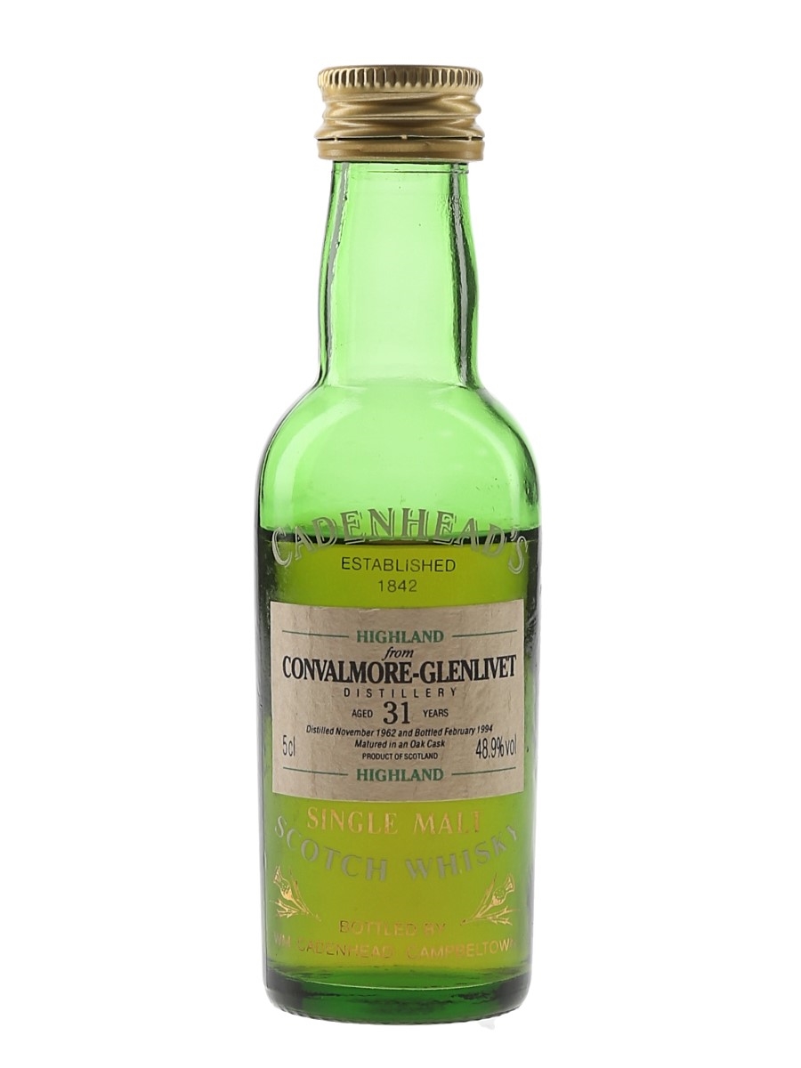 Convalmore Glenlivet 1962 31 Year Old Bottled 1994 - Cadenhead's 5cl / 48.9%