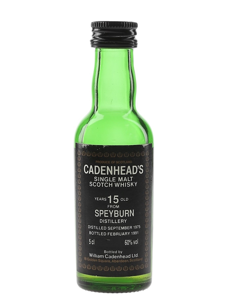 Speyburn 1975 15 Year Old Bottled 1991 - Cadenhead's 5cl / 60%