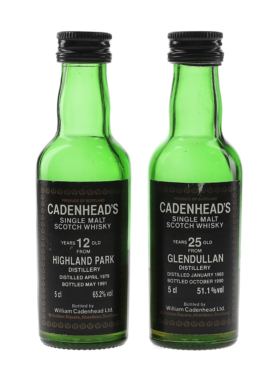 Glendullan & Highland Park Bottled 1990 - Cadenhead's 2 x 5cl