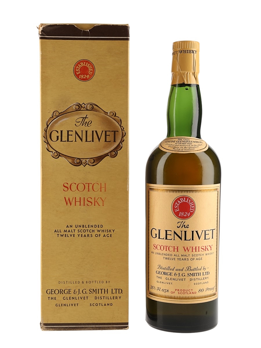 Glenlivet 12 Year Old Bottled 1950s-1960s 75.7cl / 45.7%