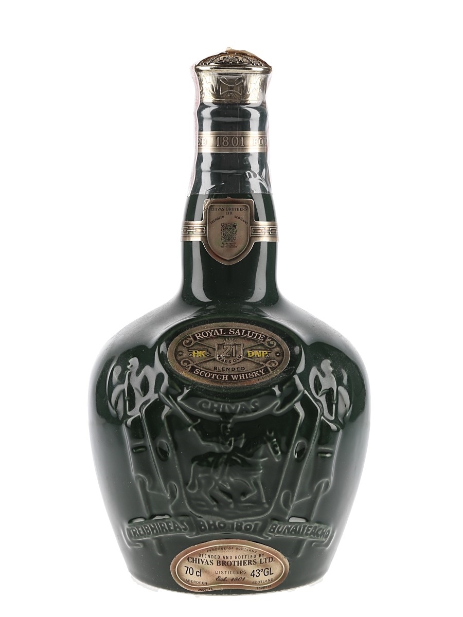 Royal Salute 21 Year Old Bottled 1990 - Green Wade Ceramic Decanter 70cl / 43%