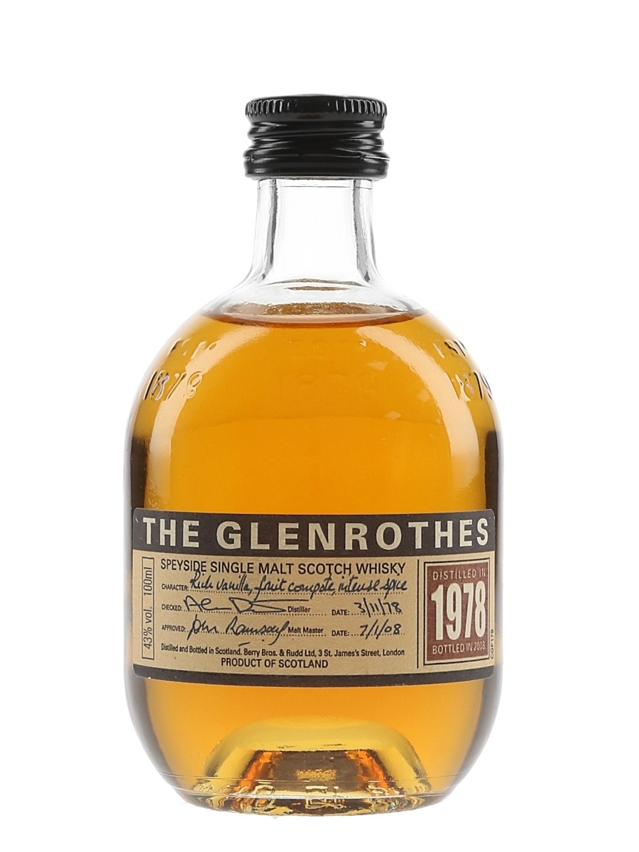 Glenrothes 1978 Bottled 2008 10cl / 43%