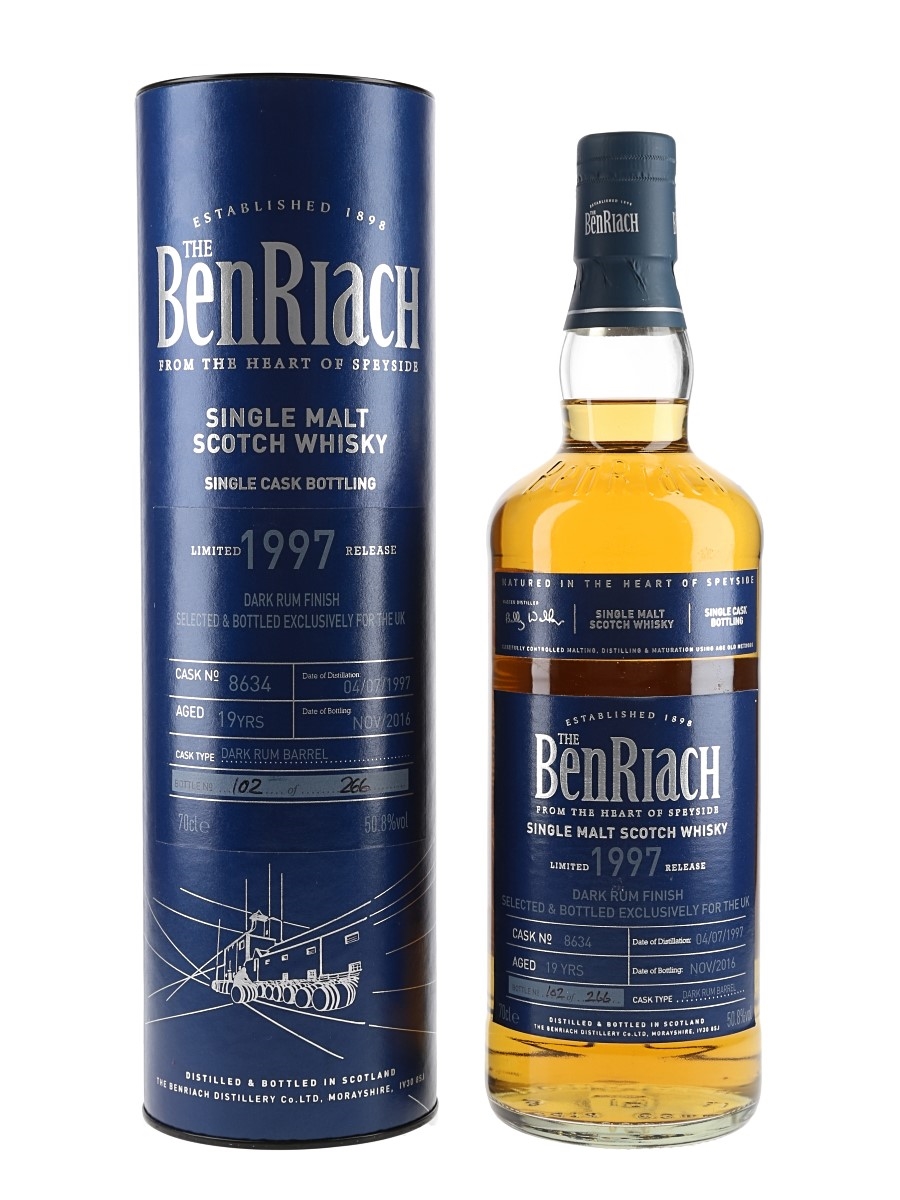 Benriach 1997 19 Year Old Dark Rum Finish Bottled 2016 70cl / 50.8%