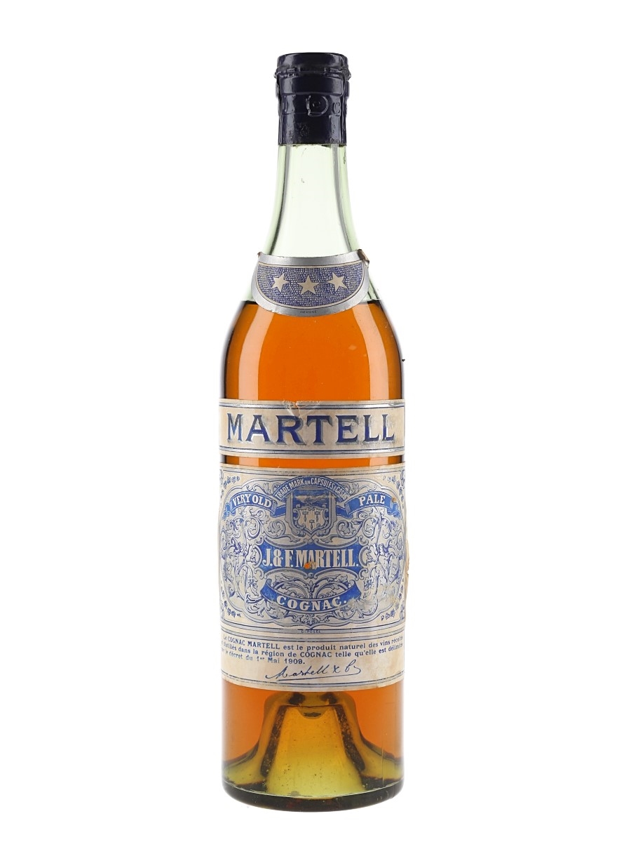 Martell 3 Star Spring Cap Bottled 1950s 70cl