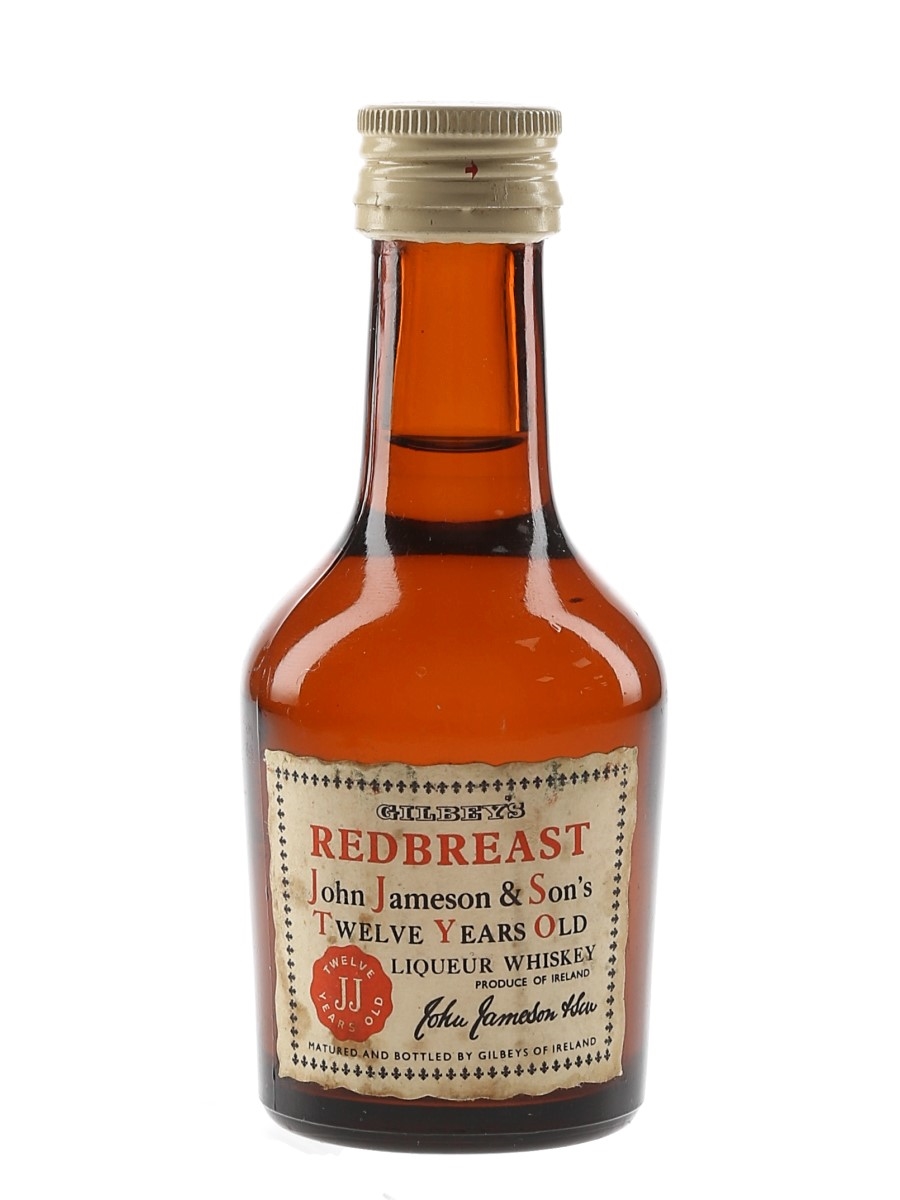Gilbey's Redbreast 12 Year Old Bottled 1960s - John Jameson & Son's 5cl