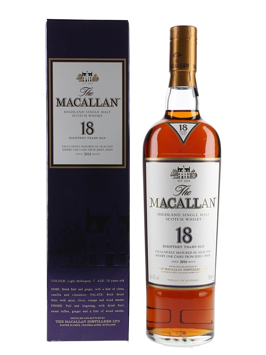 Macallan 18 Year Old Annual 2016 Release 70cl / 43%