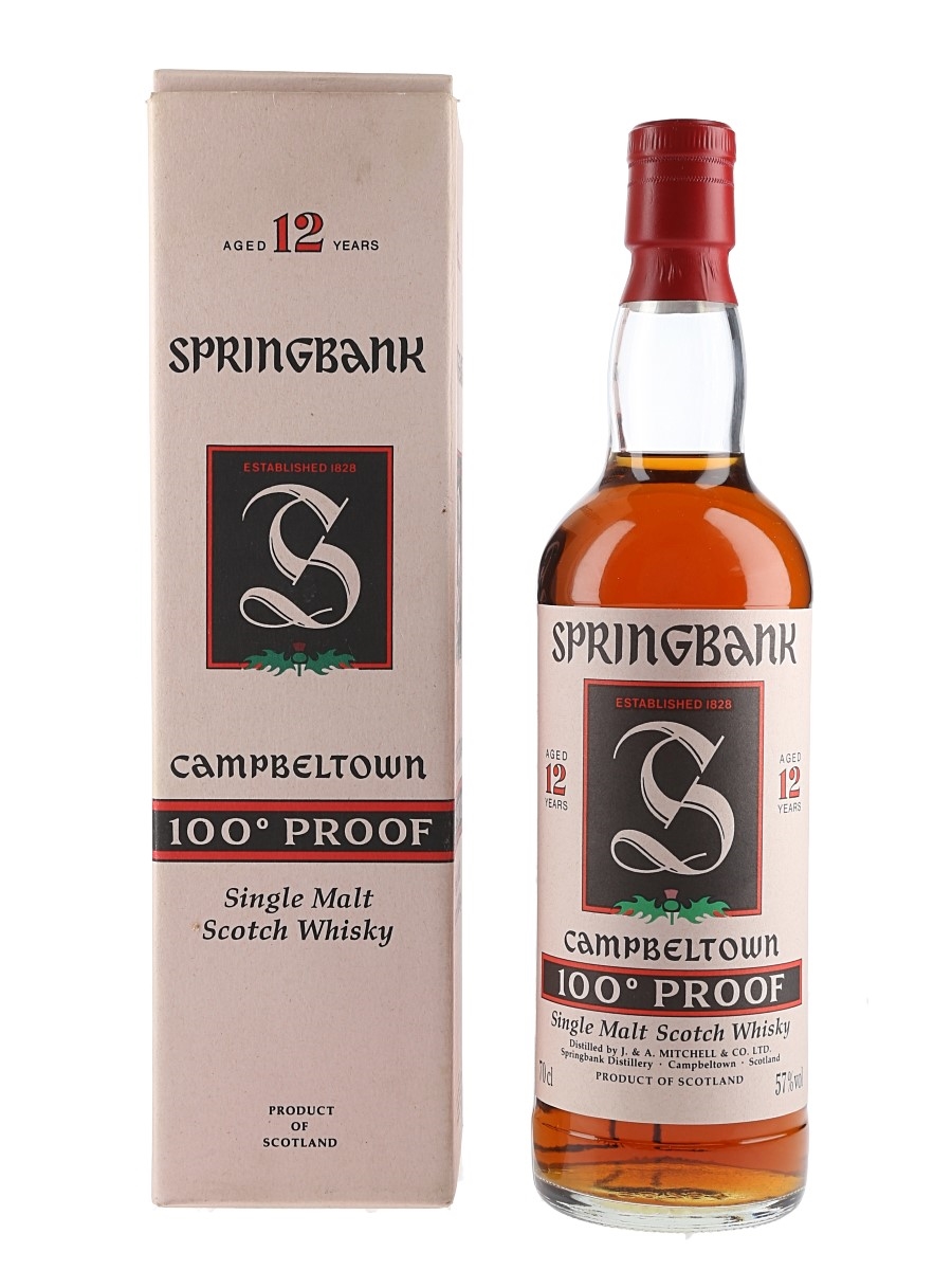 Springbank 12 Year Old 100 Proof Bottled 1990s 70cl / 57%