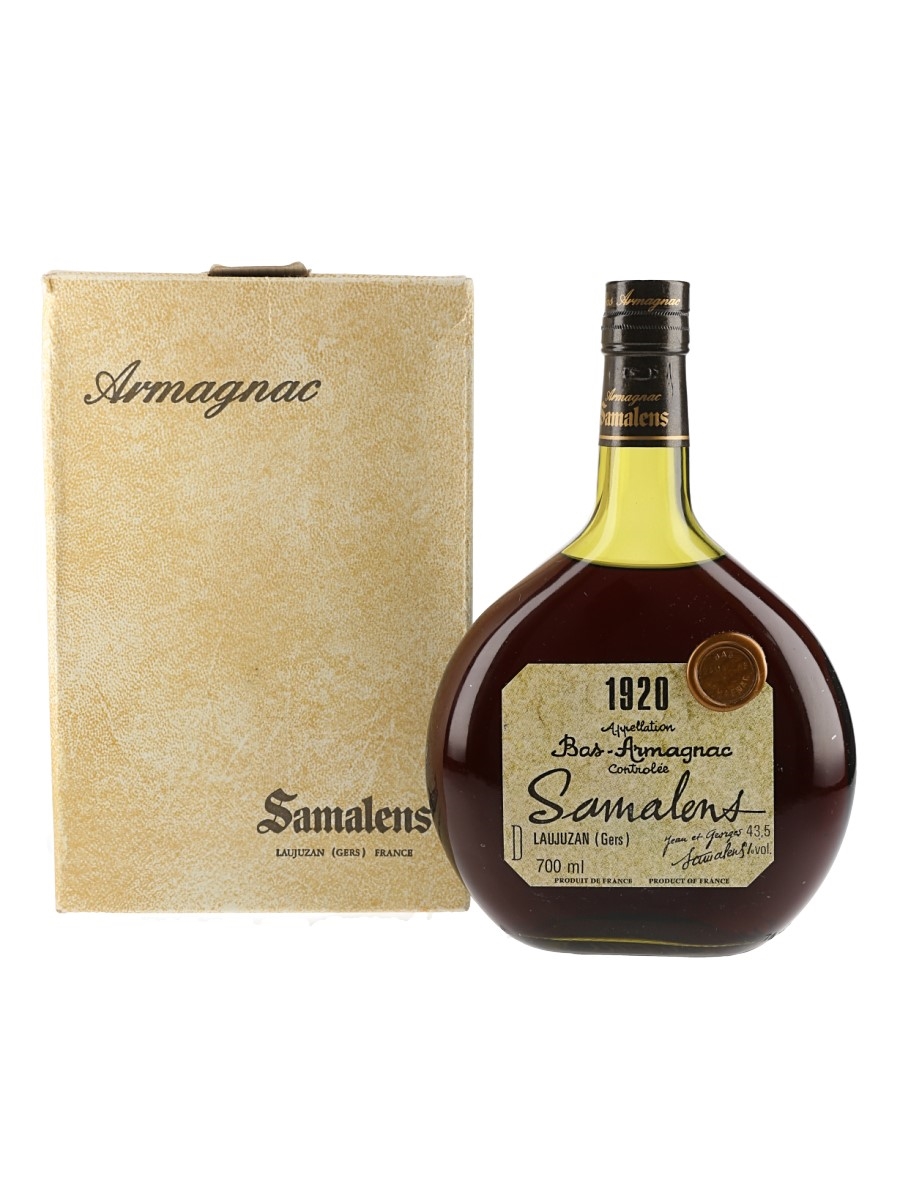 Samalens 1920 Bas Armagnac Bottled 1970s 70cl / 43.5%