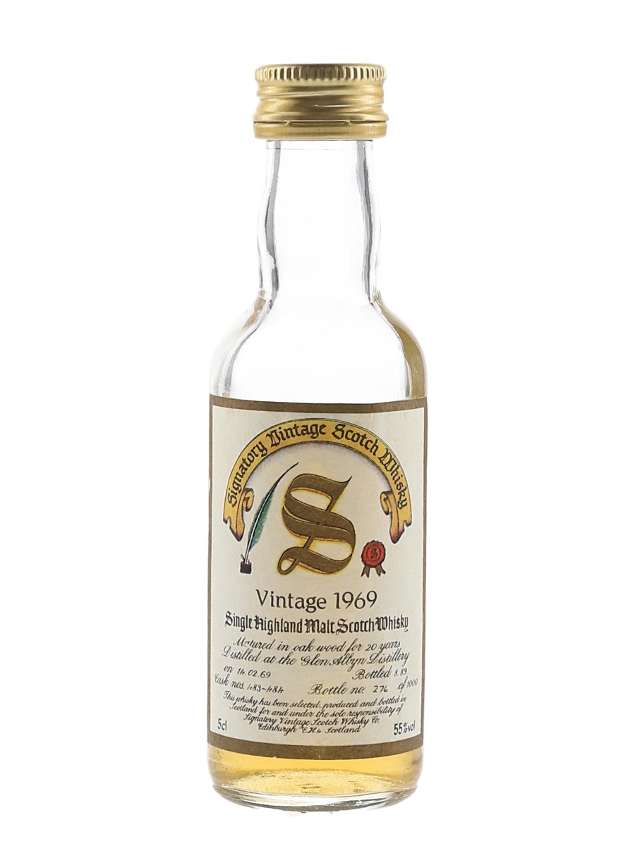 Glen Albyn 1969 20 Year Old Bottled 1989 - Signatory Vintage 5cl / 55%