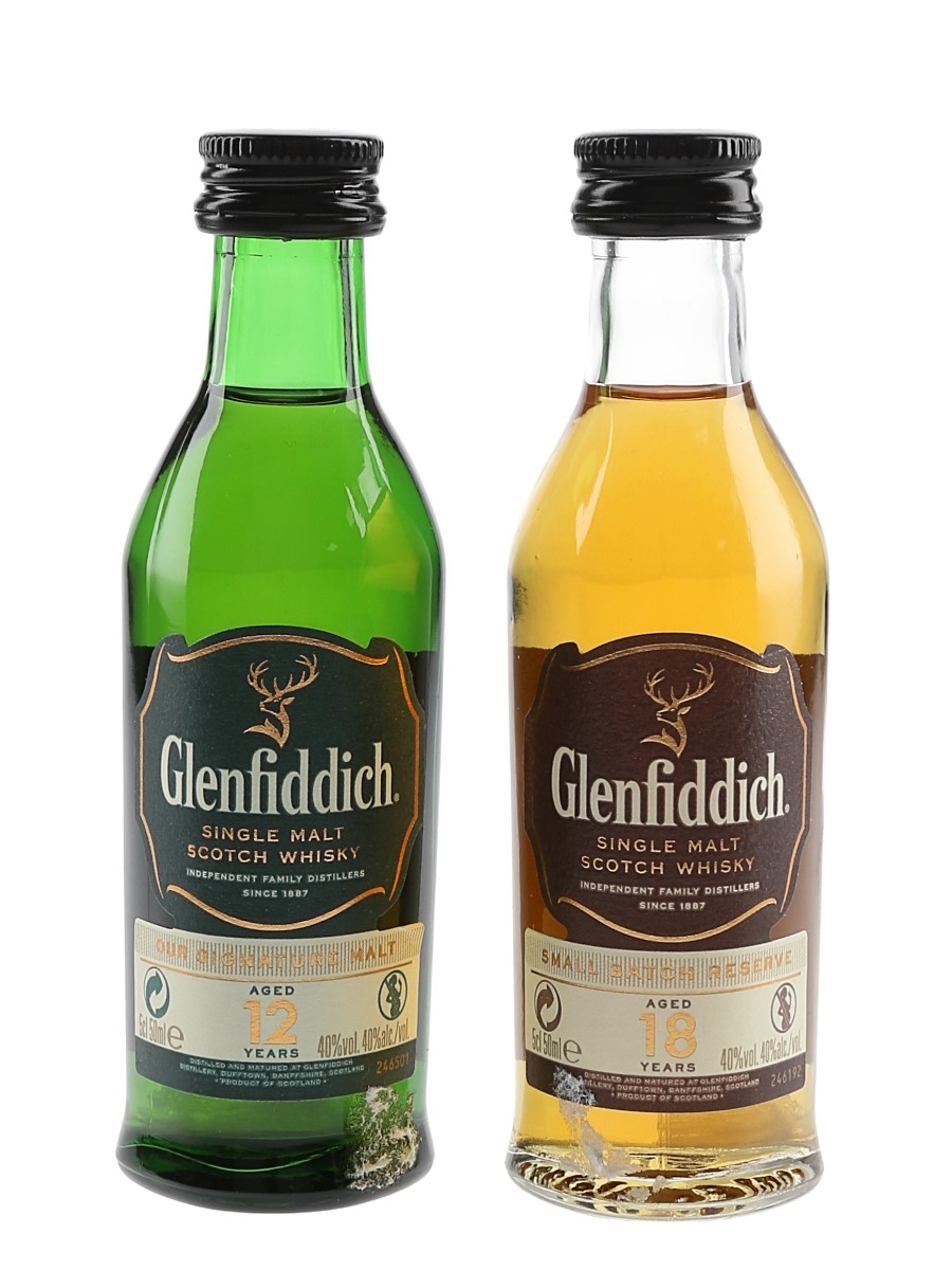Glenfiddich 12 & 18 Year Old  2 x 5cl / 40%