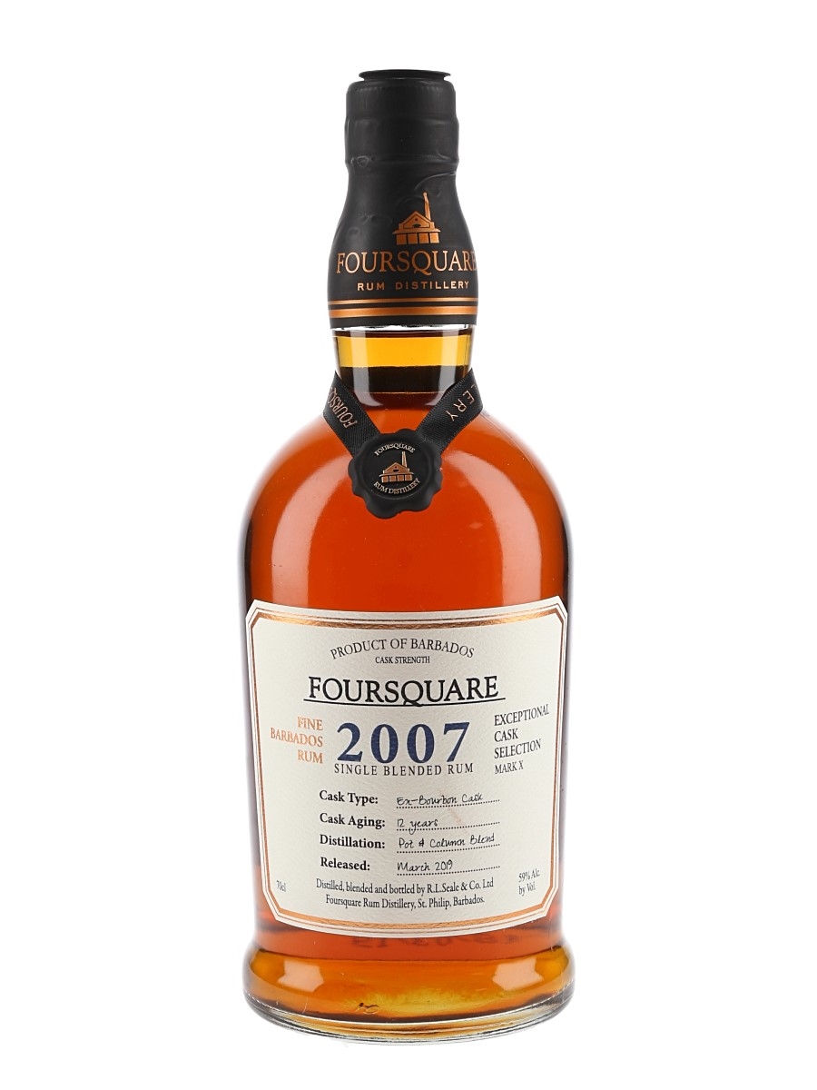 Foursquare 2007 12 Year Old Single Blended Rum Bottled 2019 - Exceptional Cask Selection Mark X 70cl / 59%