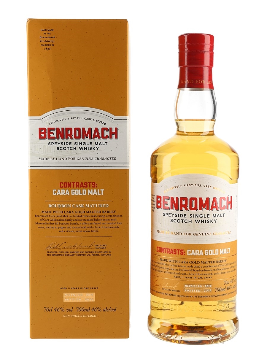 Benromach 2010 11 Year Old Contrasts: Cara Gold Malt Bottled 2022 70cl / 46%
