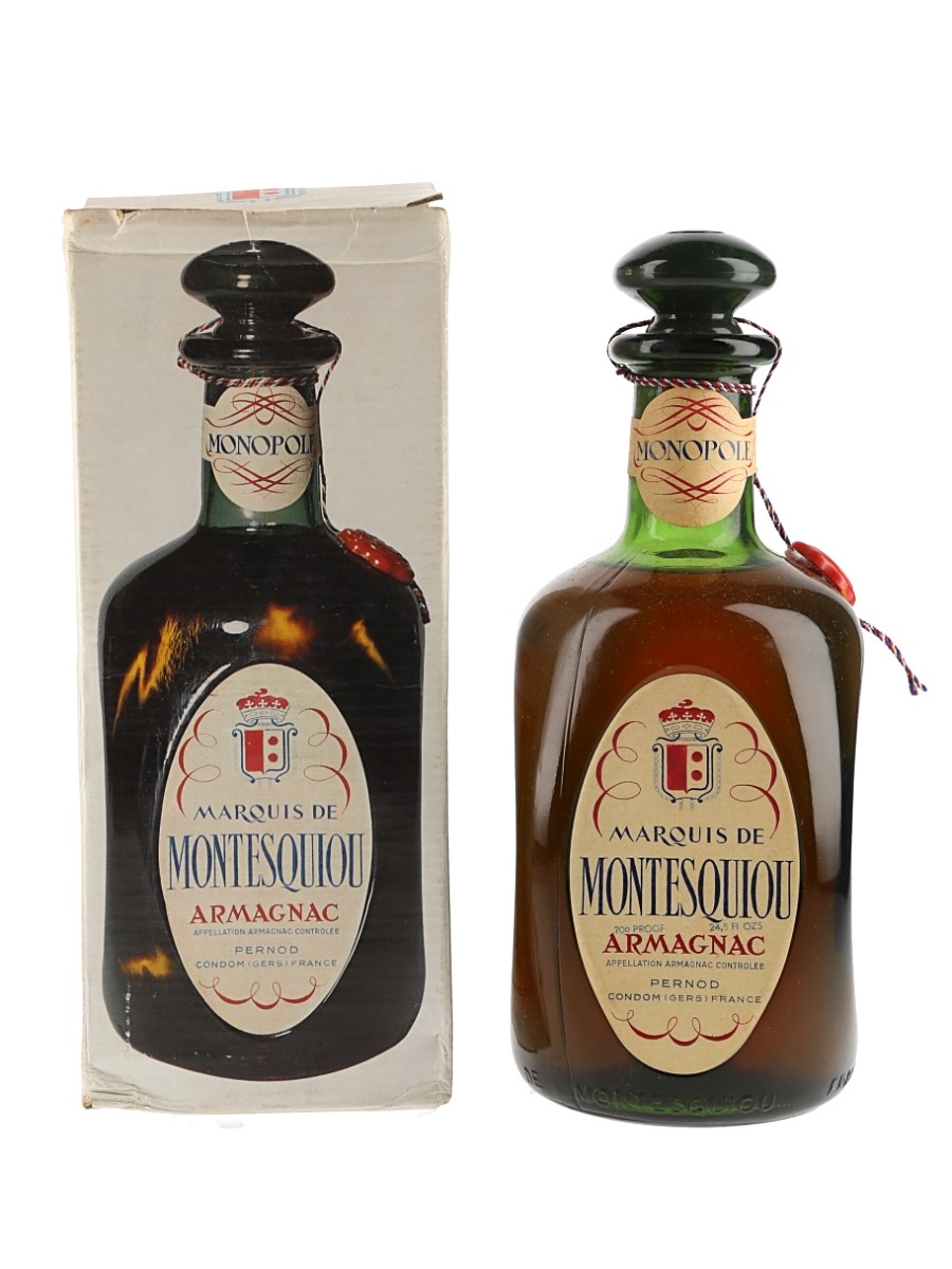 Marquis De Montesquiou Armagnac Bottled 1970s 69.6cl / 40%