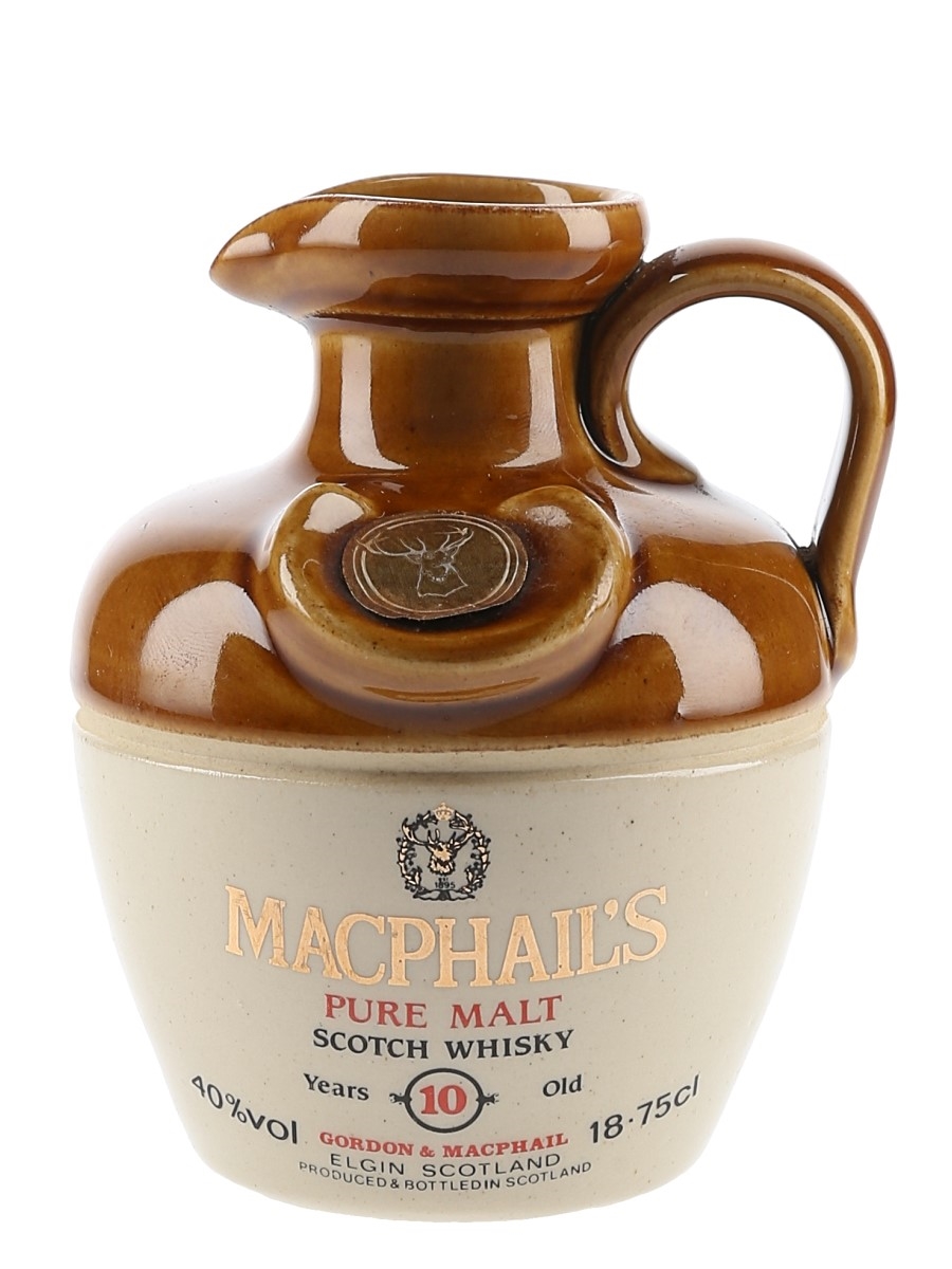 MacPhail's 10 Year Old Ceramic Decanter Bottled 1980s - Gordon & MacPhail 18.75cl / 40%