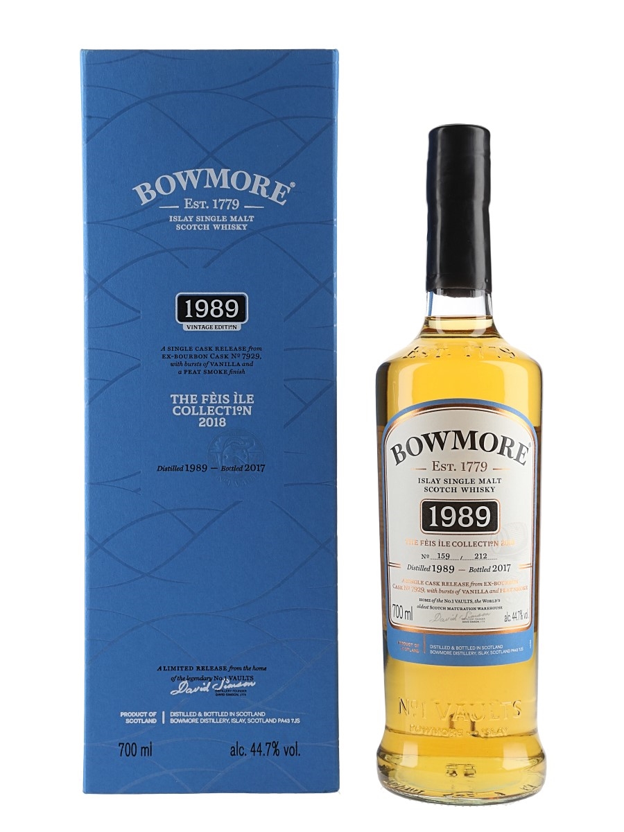 Bowmore 1989 Cask 7929 Bottled 2017 - Feis Ile Collection 2018 70cl / 44.7%