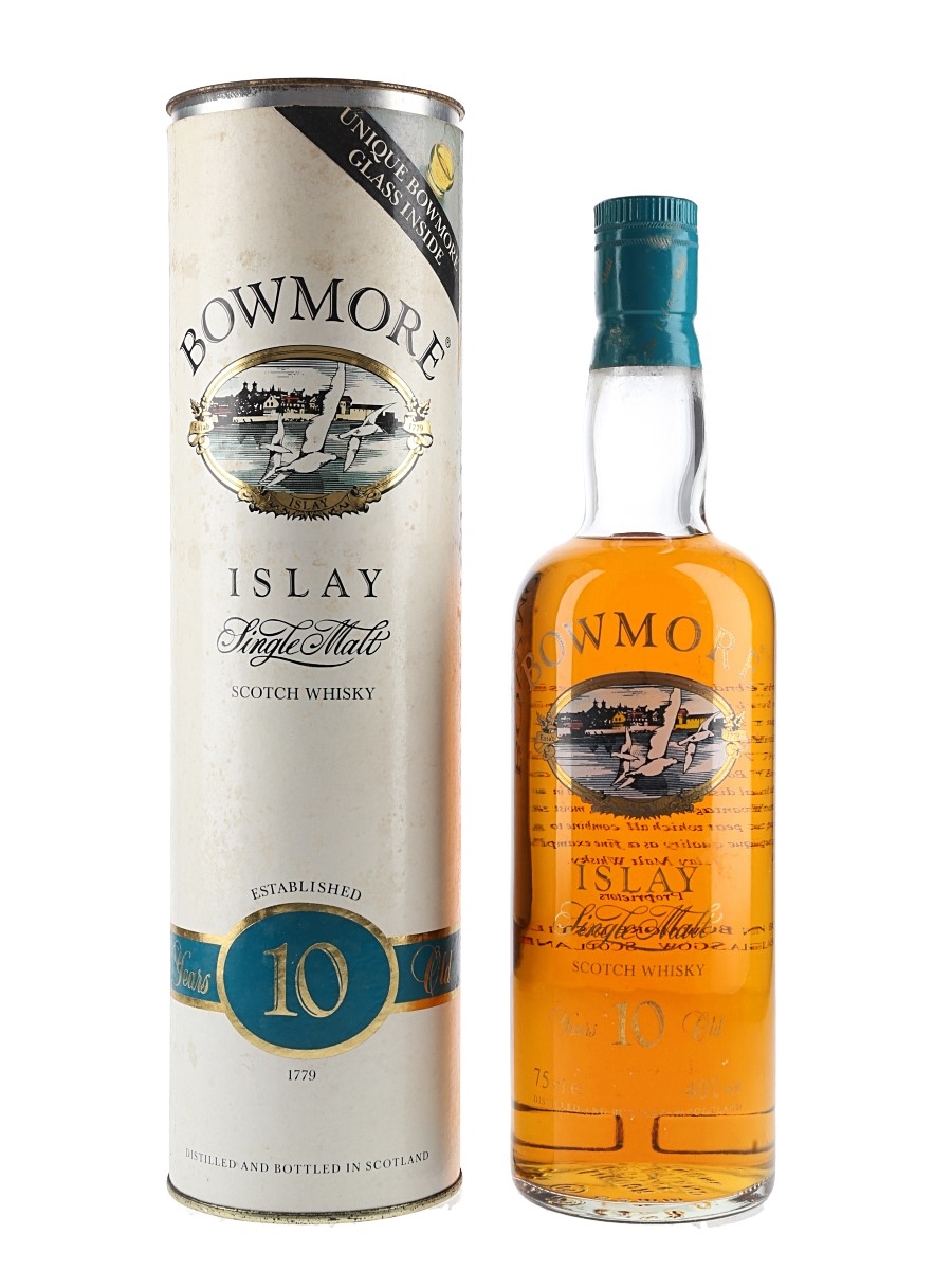 Bowmore 10 Year Old Bottled 1980s - Screen Printed Label 75cl / 40%