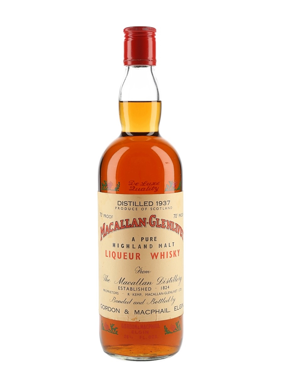 Macallan Glenlivet 1937 Gordon & MacPhail Bottled 1970s 75.7% / 40%