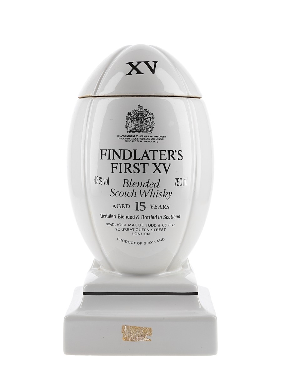 Findlater's First XV 15 Year Old Bottled 1980s - Wade Decanter 75cl / 43%