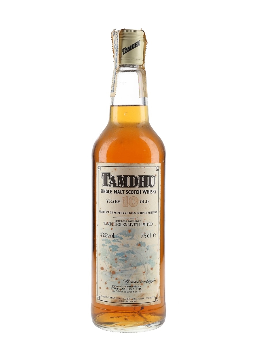 Tamdhu 10 Year Old Bottled 1980s - Corb Canarias,S.Ltd 75cl / 43%