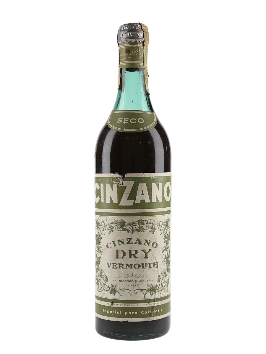 Cinzano Dry Seco Bottled 1950s - Spain 100cl