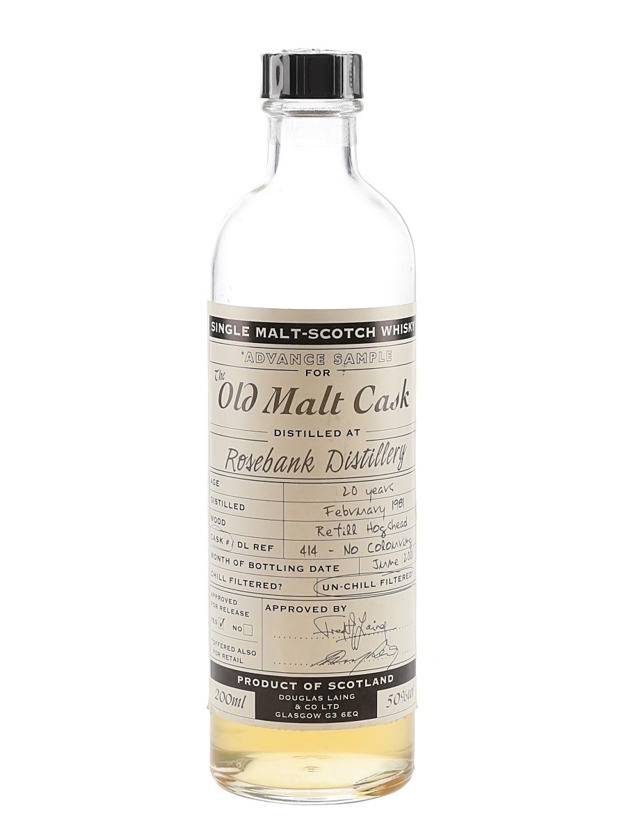 Rosebank 1981 20 Year Old Old Malt Cask Bottled 2001 - Advance Sample 20cl / 50%