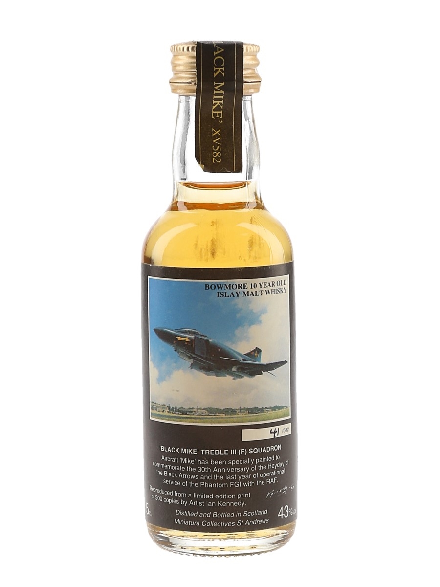 Bowmore 10 Year Old RAF Collection Miniatura Collectives - 'Black Mike' Treble III Squadron 5cl / 43%