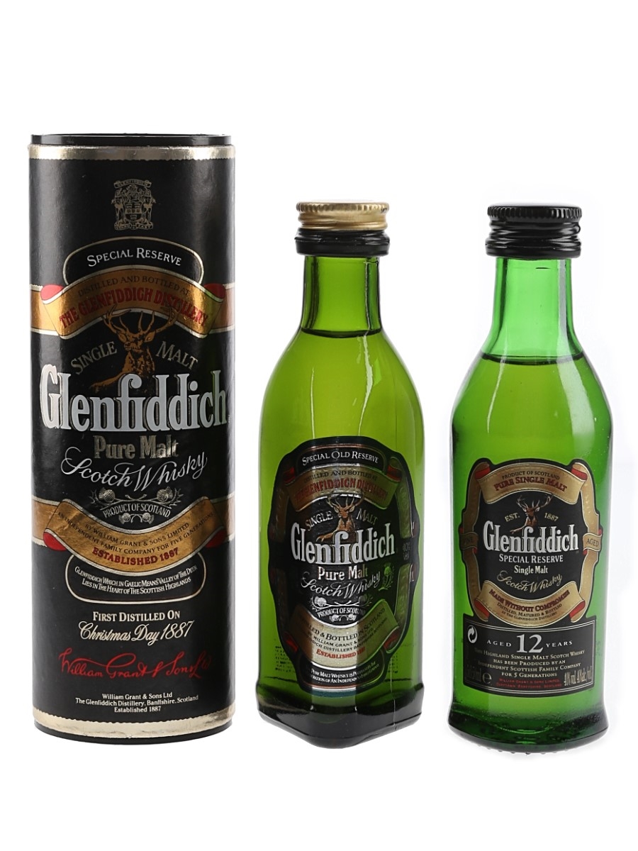Glenfiddich 12 Year Old & Pure Malt  2 x 5cl / 40%