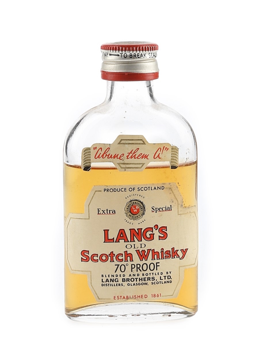 Lang's Extra Special Old Scotch Whisky Bottled 1970s 5cl / 40%