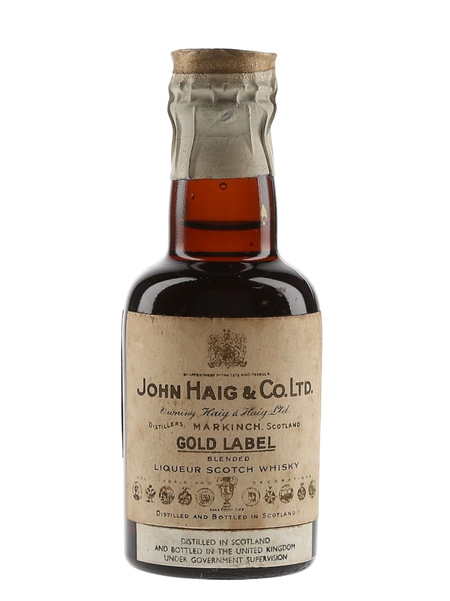 Haig's Gold Label Spring Cap Bottled 1950s - Spiriteux, Belgium 4.6cl