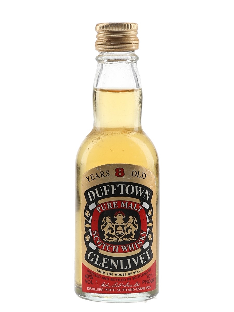 Dufftown Glenlivet 8 Year Old Bottled 1970s-1980s 5cl / 40%