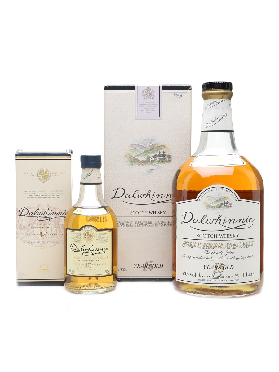 Dalwhinnie 15 Year Old Bottled 1990s 100cl & 20cl / 43%