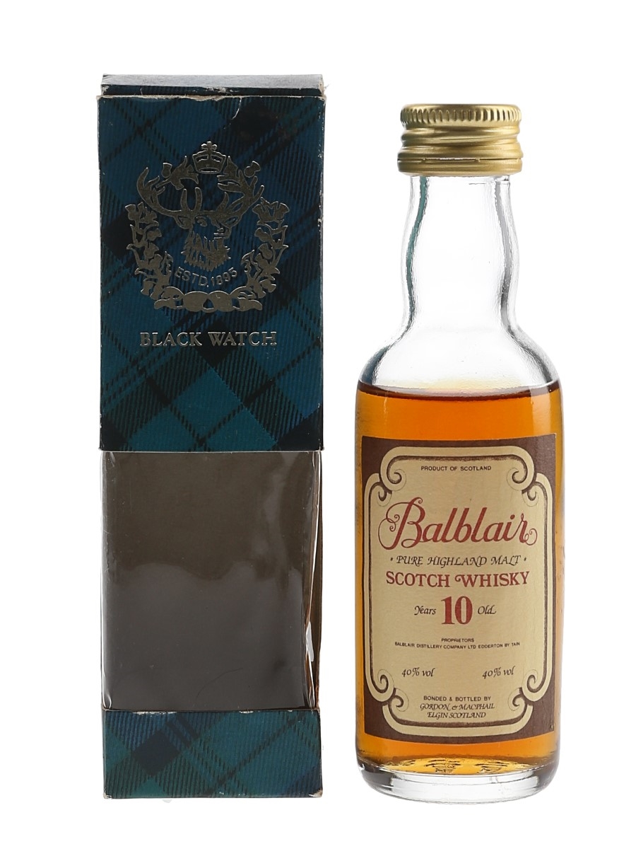 Balblair 10 Year Old Bottled 1980s-1990s - Gordon & MacPhail 5cl / 40%