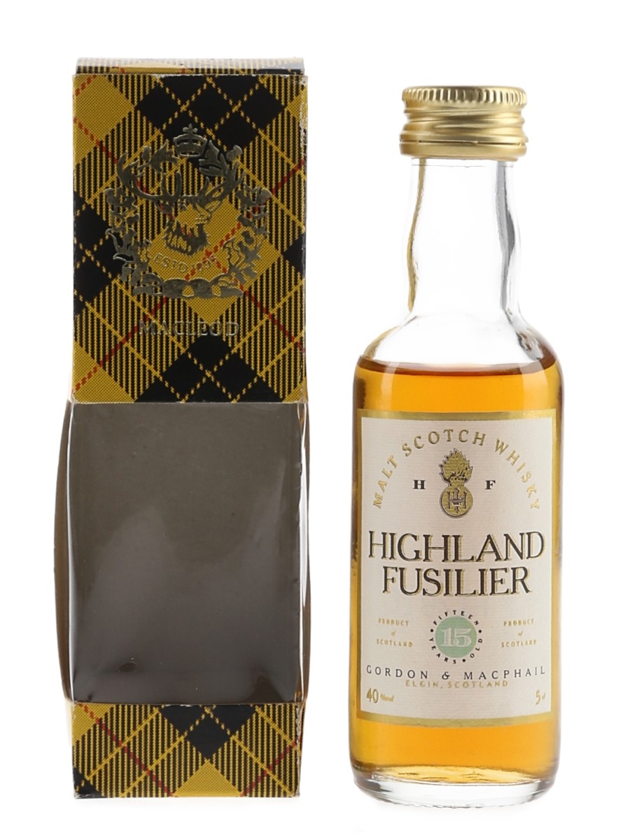 Highland Fusilier 15 Year Old Bottled 1990s - Gordon & MacPhail 5cl / 40%