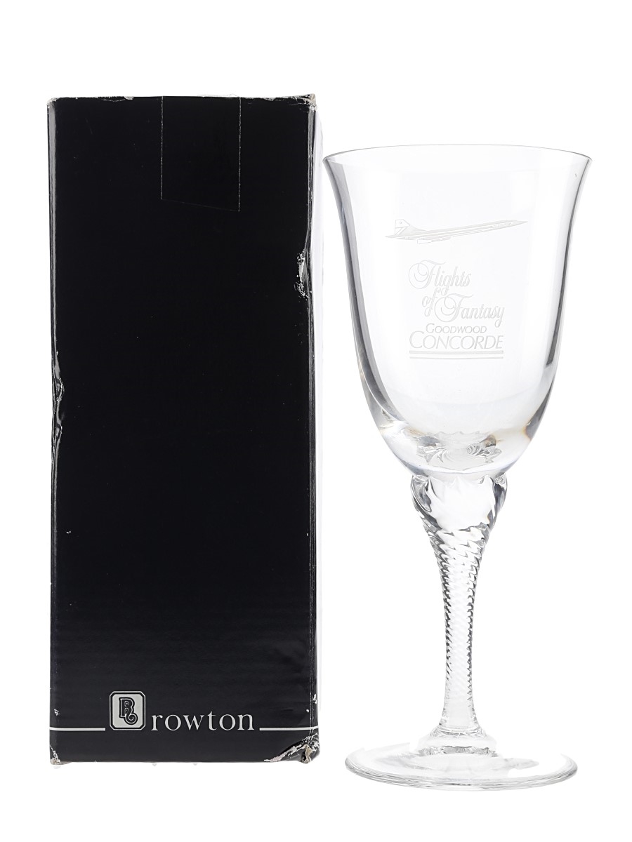 Flights Of Fantasy Rowton Wine Glass Goodwood Concorde 18cm tall