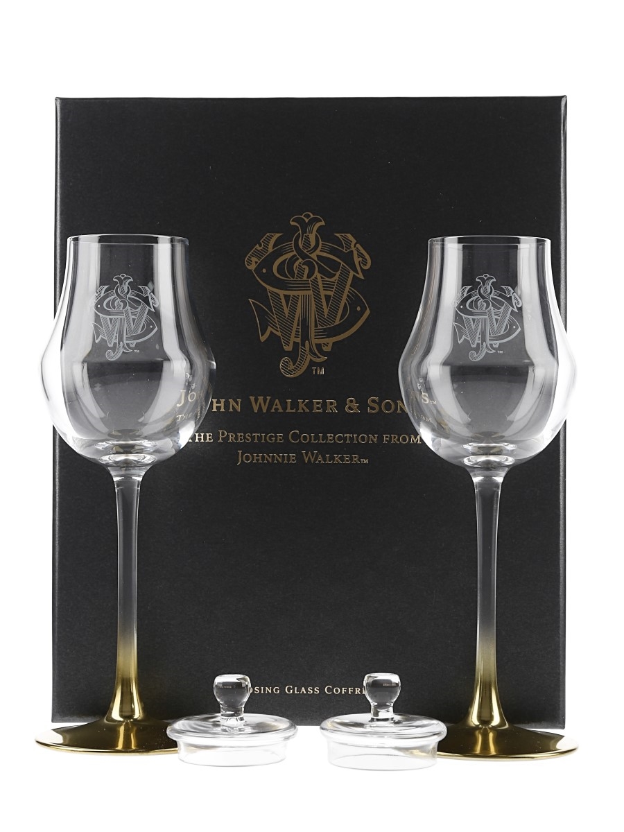 John Walker & Sons Nosing Glass Coffret  2 x 19cm Tall