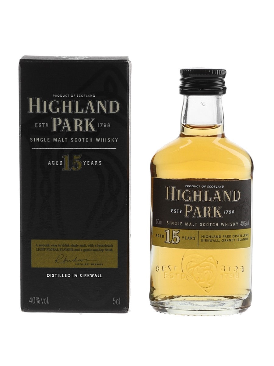 Highland Park 15 Year Old Bottled Pre 2012 5cl / 40%
