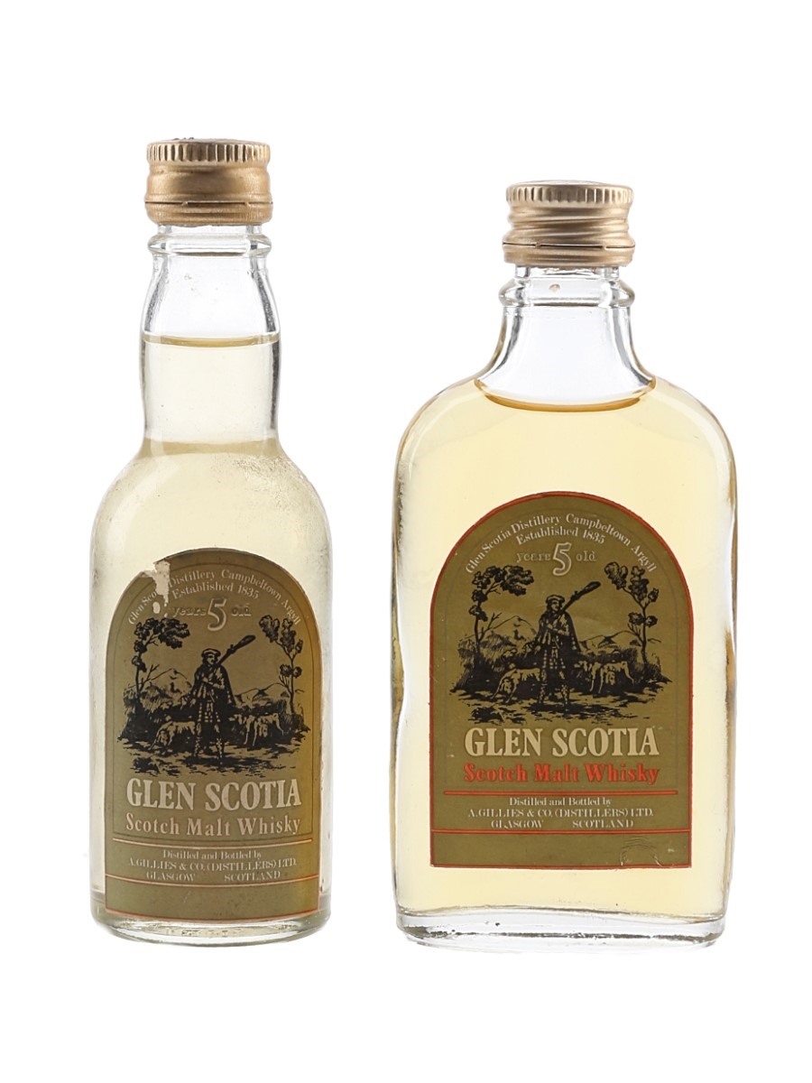 Glen Scotia 5 Year Old Bottled 1970s-1980s 2 x 5cl