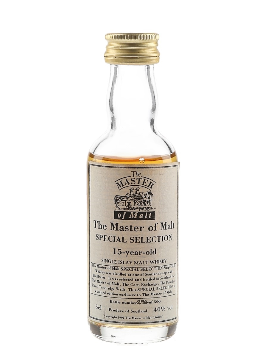 Master Of Malt 15 Year Old Special Selection Single Islay Malt Whisky 5cl / 40%