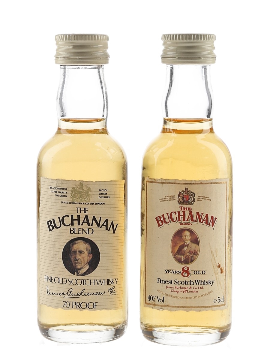 Buchanan 8 Year Old & Buchanan Blend Bottled 1970s-1980s 2 x 5cl / 40%