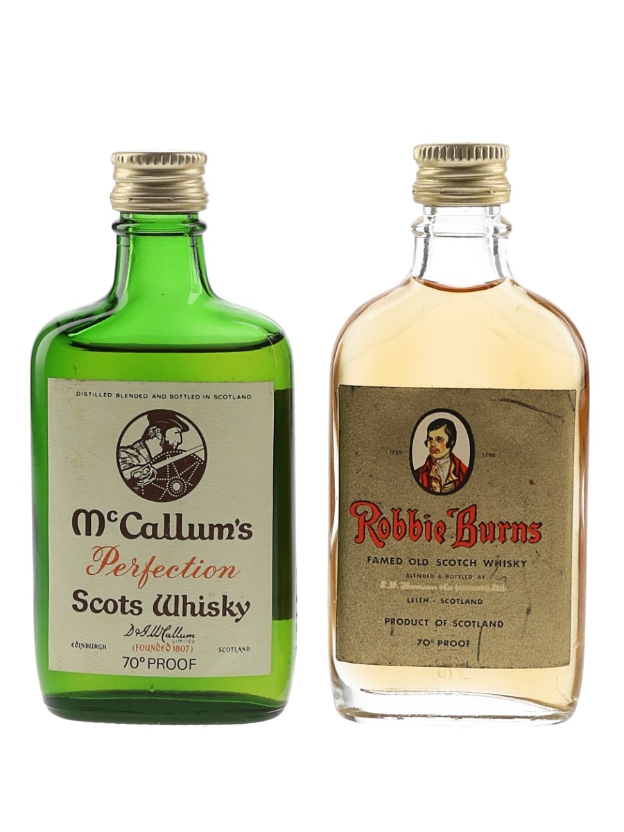 McCallum's & Robbie Burns Bottled 1970s 2 x 5cl / 40%
