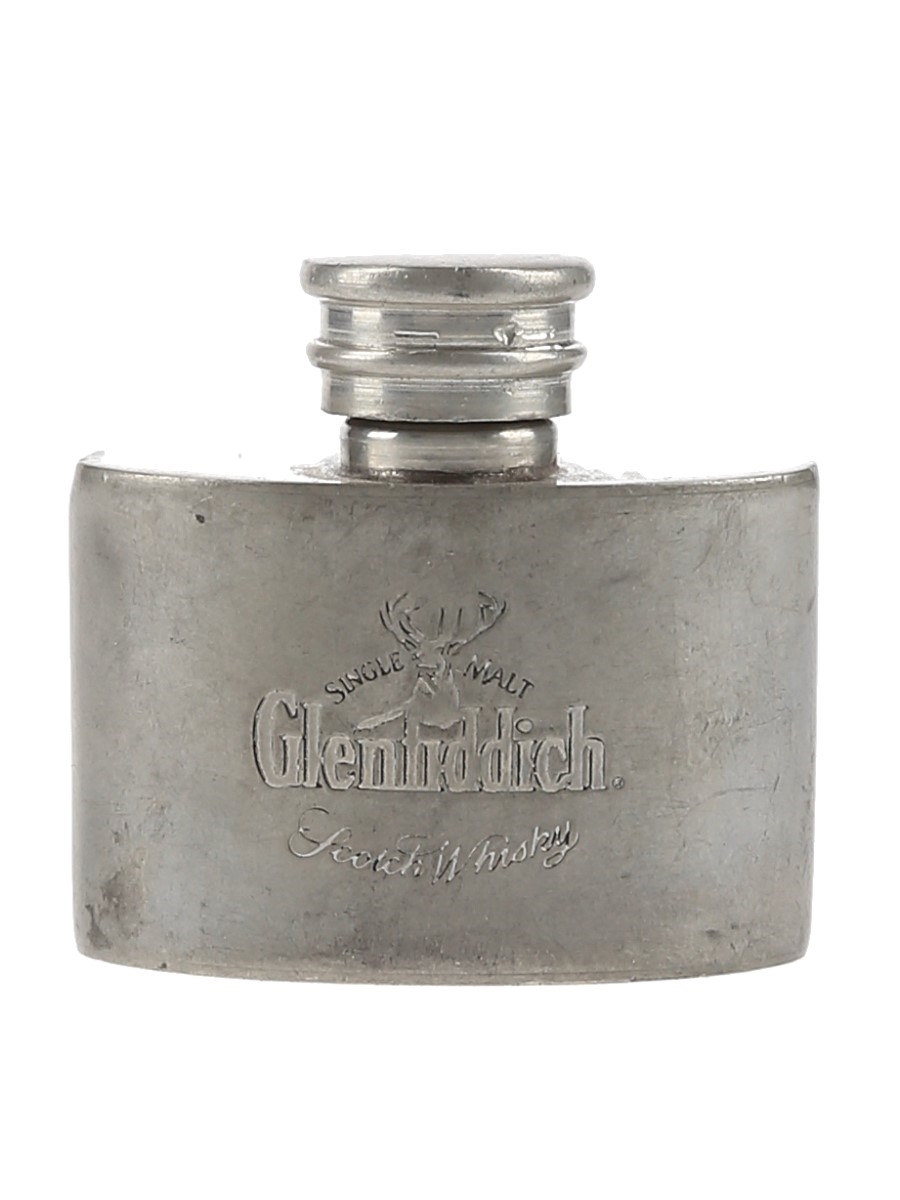 Glenfiddich Stainless Steel Hip Flask  4.5cm Tall