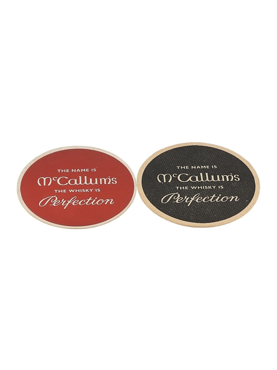 McCallum's Scotch Whisky Coasters  2 x 10cm x 10cm