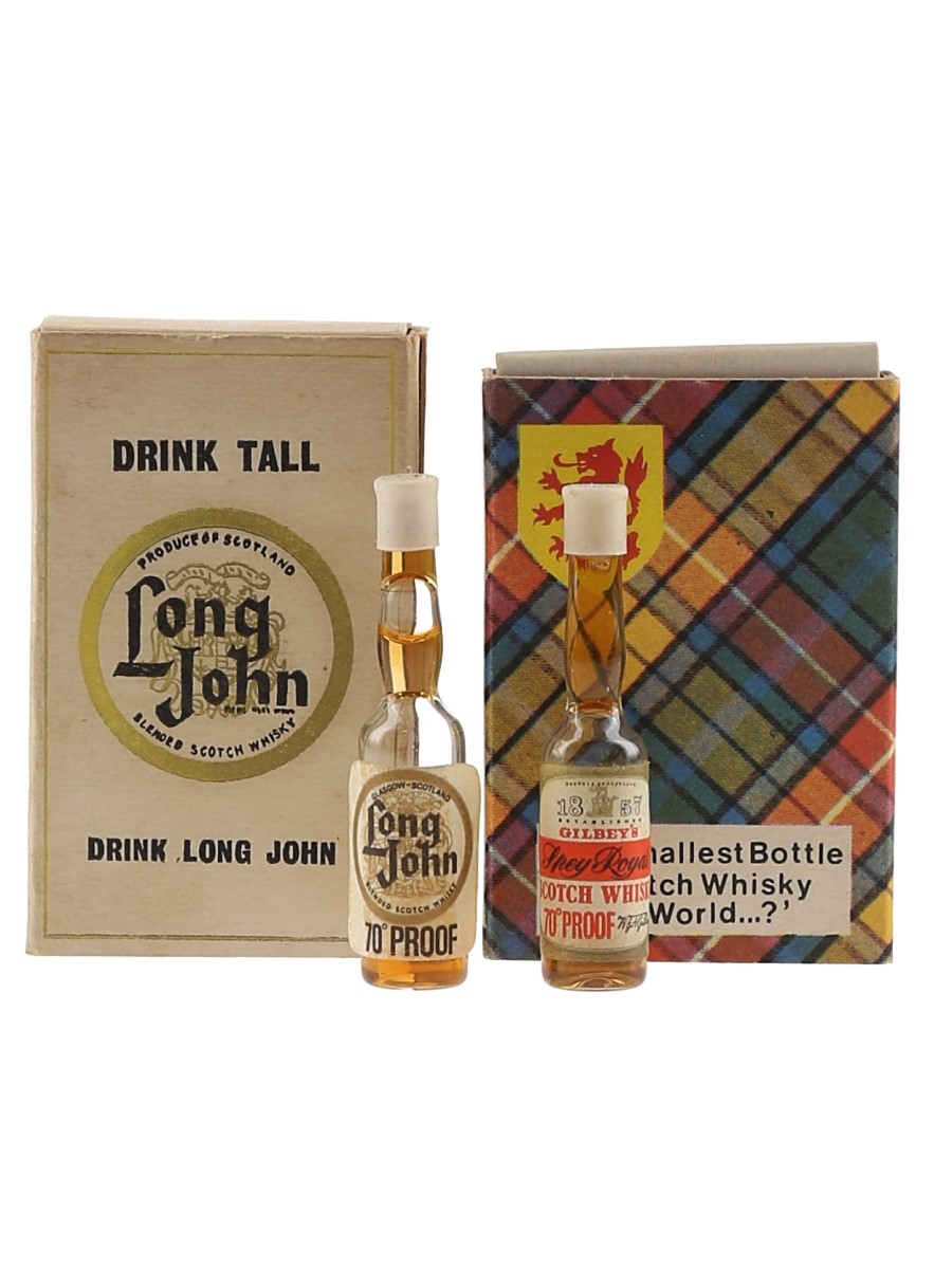 Long John & Gilbey's Spey Royal Matches The World's Smallest Bottles Of Scotch Whisky 2 x 1cl / 40%