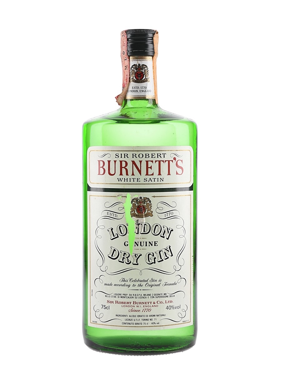 Sir Robert Burnett's White Satin Gin Bottled 1980s 75cl / 40%