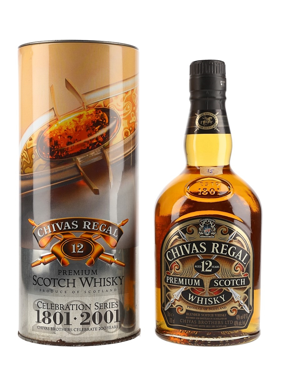 Chivas Regal 12 Year Old Bottled 2001 - 200th Anniversary 70cl / 40%