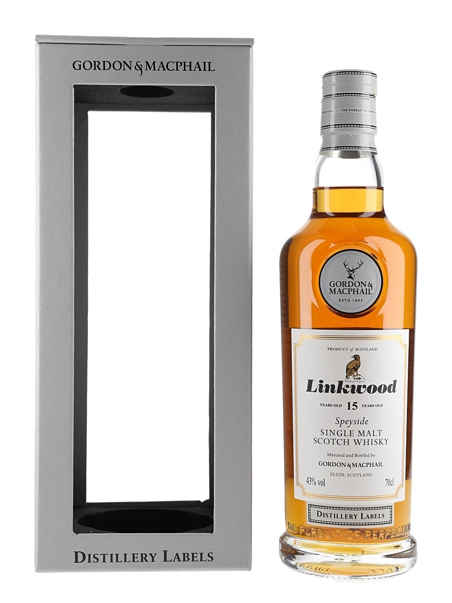 Linkwood 15 Year Old Distillery Labels Bottled 2019 - Gordon & MacPhail 70cl / 43%