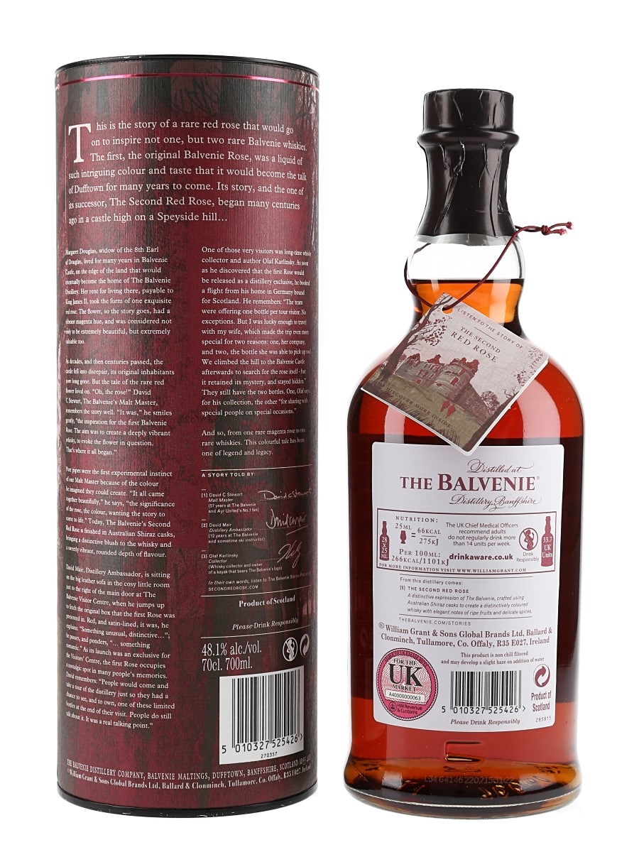 Balvenie 21 Year Old The Second Red Rose - Lot 136352 - Buy/Sell