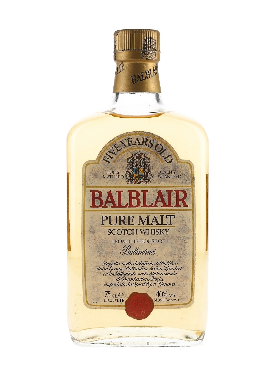 Balblair 5 Year Old Bottled 1980s - Spirit 75cl / 40%
