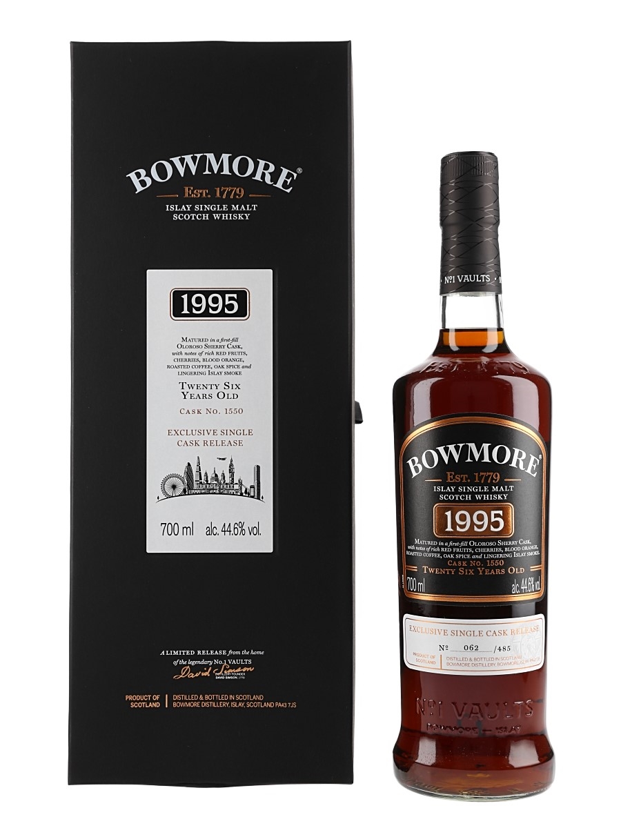 Bowmore 1995 26 Year Old Cask 1550 Exclusive Single Cask Release 70cl / 44.6%