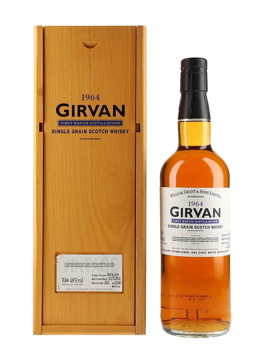 Girvan 1964 First Batch Distillation Bottled 2001 - William Grants & Sons Limited 70cl / 48%